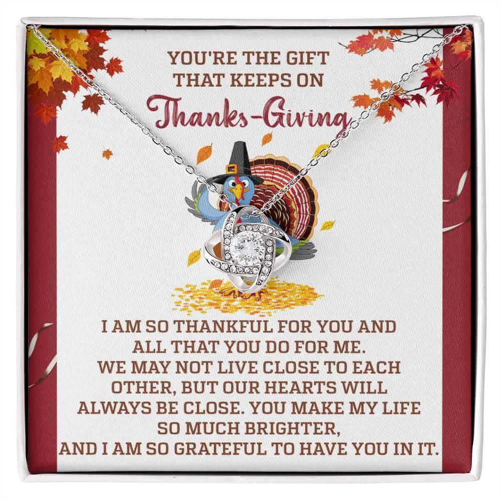 Thanksgiving Gift for Her – Always Be Close Message Card Necklace, Heartfelt Expression of Gratitude for Mom, Sister, or Best Friend