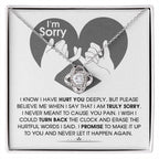 Apology Gift for Girlfriend, Wife, Soulmate - Sorry, Hurtful Words - Love Knot Pendant Necklace