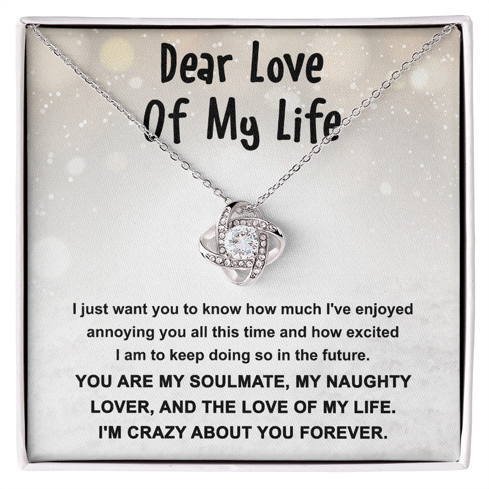 Gift for the Love of My Life, My Soulmate, My Naughty Lover - Love Knot Necklace - Mallard Moon Gift Shop
