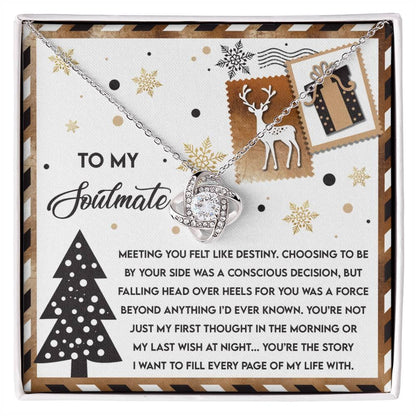 Gift for Soulmate - Like Destiny - Love Knot Pendant Necklace - Mallard Moon Gift Shop