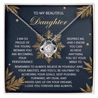 Gift for Daughter - On Your Dreams - Love Knot Pendant Necklace
