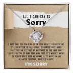 Apology Gift for Girlfriend, Wife, Soulmate - Sorry, Don't Keep Me Apart - Love Knot Pendant Necklace