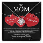 Gift for Mom You Are My Hero Love Knot Necklace