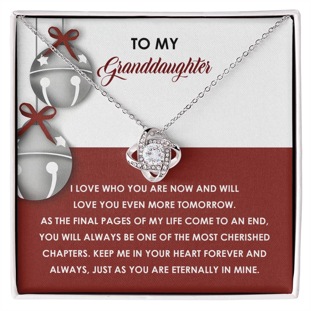Gift for Granddaughter - To An End - Love Knot Pendant Necklace - Mallard Moon Gift Shop