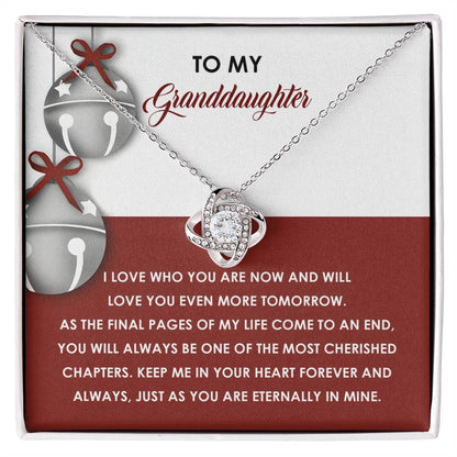 Gift for Granddaughter - To An End - Love Knot Pendant Necklace - Mallard Moon Gift Shop