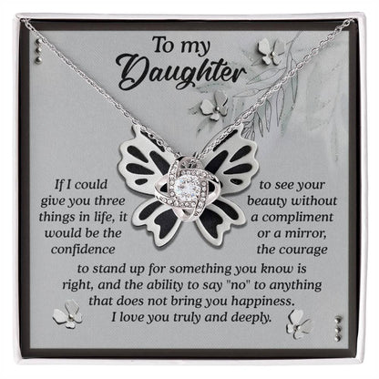 Gift for Daughter - See Your Beauty - Love Knot Pendant Necklace - Mallard Moon Gift Shop
