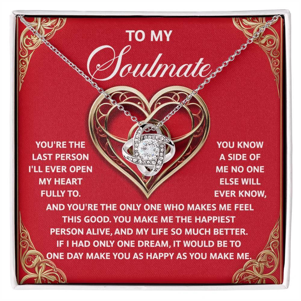 Gift for Soulmate - The Only One - Love Knot Pendant Necklace