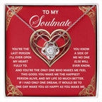 Gift for Soulmate - The Only One - Love Knot Pendant Necklace