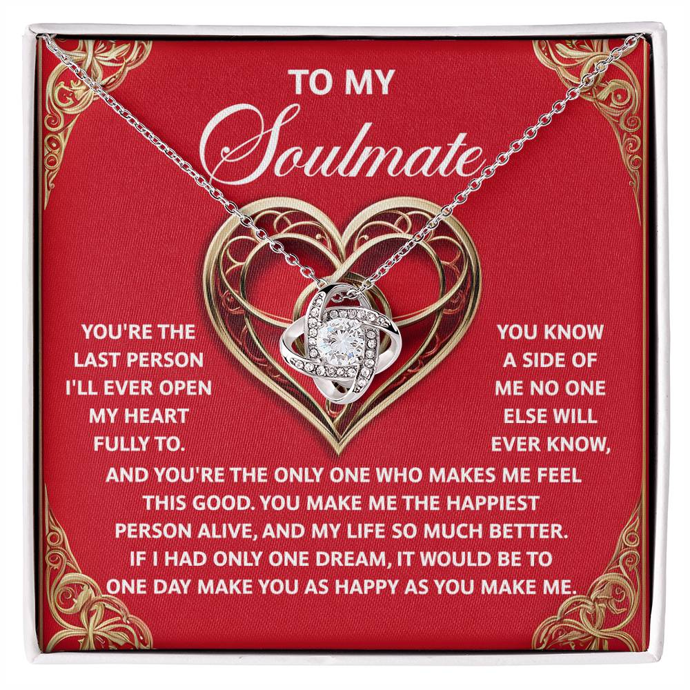 Gift for Soulmate - The Only One - Love Knot Pendant Necklace - Mallard Moon Gift Shop