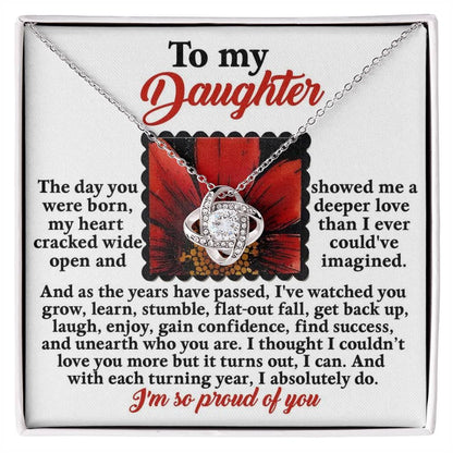 Gift for Daughter - A Deeper Love - Love Knot Pendant Necklace - Mallard Moon Gift Shop