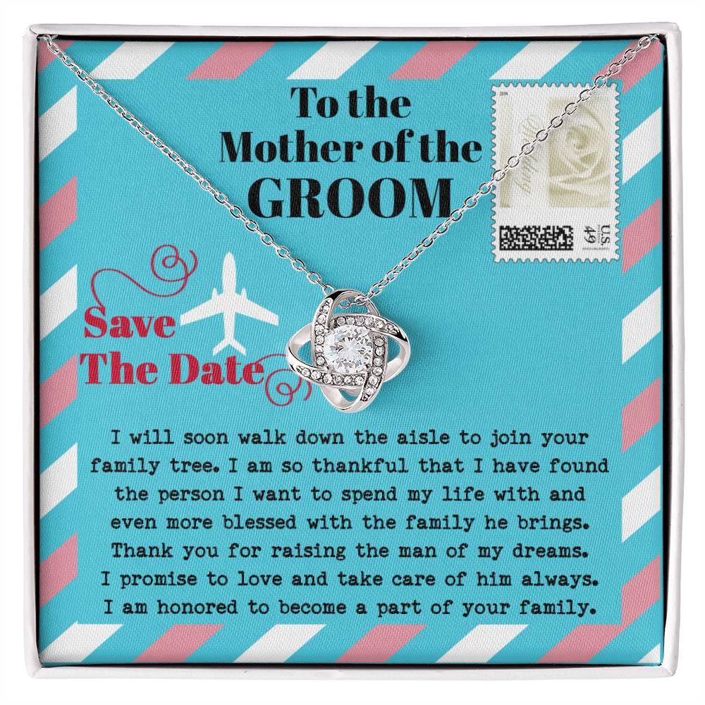 Mother of the Groom Gift Join your Family Tree Love Knot Pendant Necklace - Mallard Moon Gift Shop