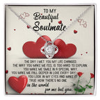 To My Beautiful Soulmate - Heartfelt Love Knot Necklace with Message Card for Valentine’s Day, Anniversary, or Special Occasions