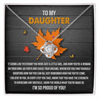 Gift for Daughter -As Far As You Can Go - Love Knot Pendant Necklace