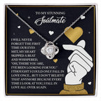 Gift for Soulmate - Look At You - Love Knot Pendant Necklace - A Romantic Valentine’s Day Gift That Celebrates Falling in Love Again and Again