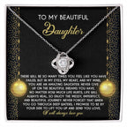Gift for Daughter - Deep Waters - Love Knot Pendant Necklace