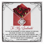 Romantic Anniversary, Valentine's Day Gift for Soulmate, Wife, Girlfriend - Carry In My Heart Forever - Love Knot Pendant Necklace