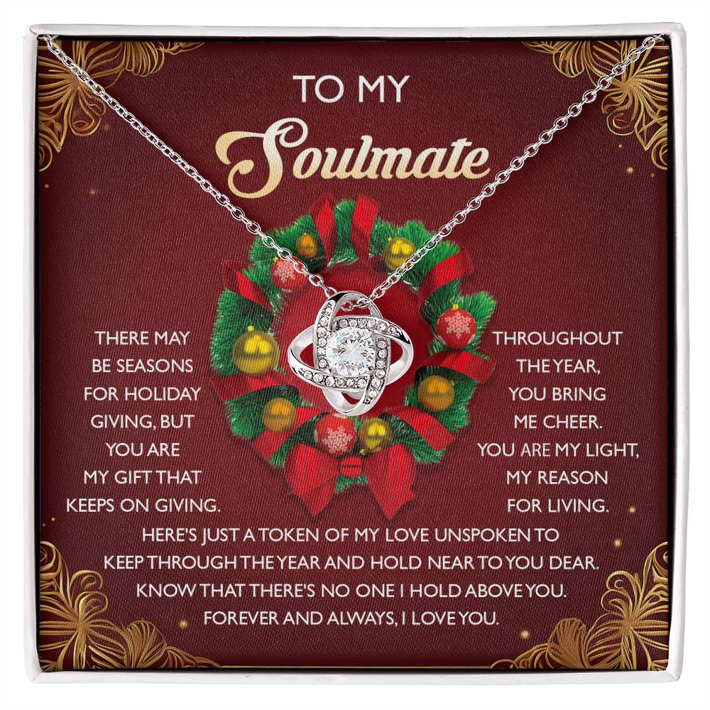 Gift for Soulmate - Bring Me Cheer - Love Knot Pendant Necklace - Mallard Moon Gift Shop