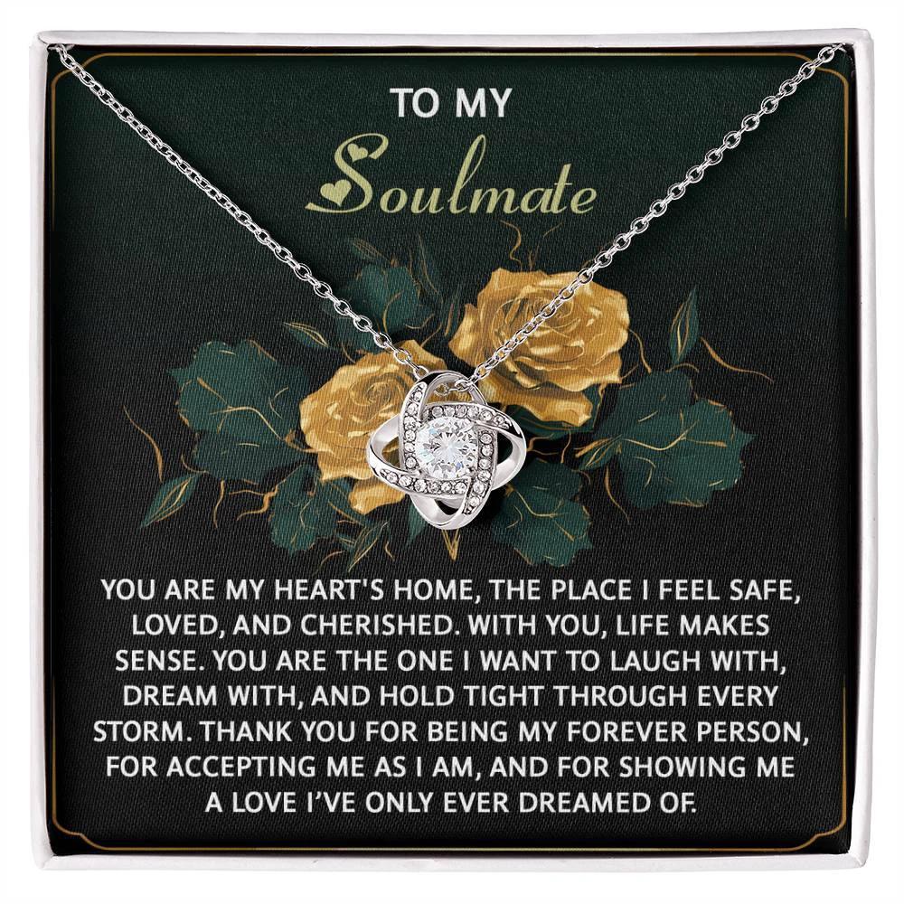 To My Soulmate - Love Knot Necklace – A Romantic Gift of Appreciation for Your Forever Person