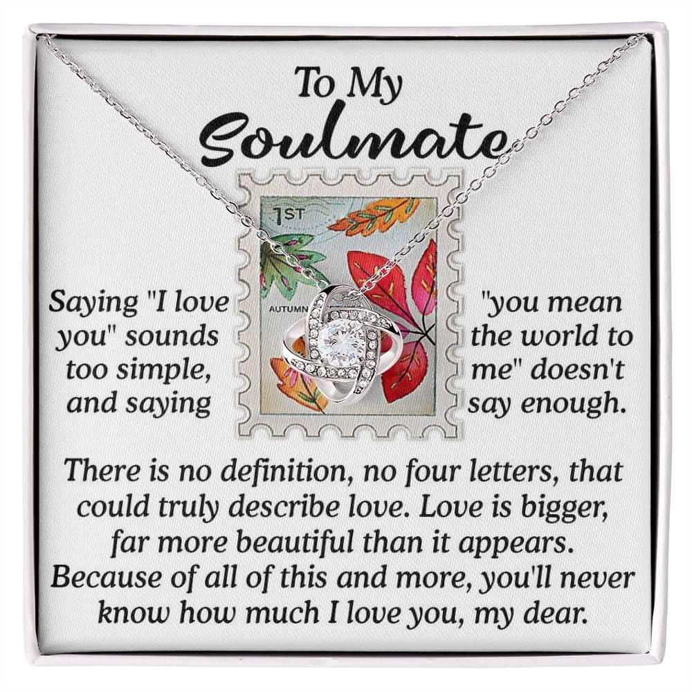 Gift for Soulmate - Far More Beautiful - Love Knot Pendant Necklace - Mallard Moon Gift Shop