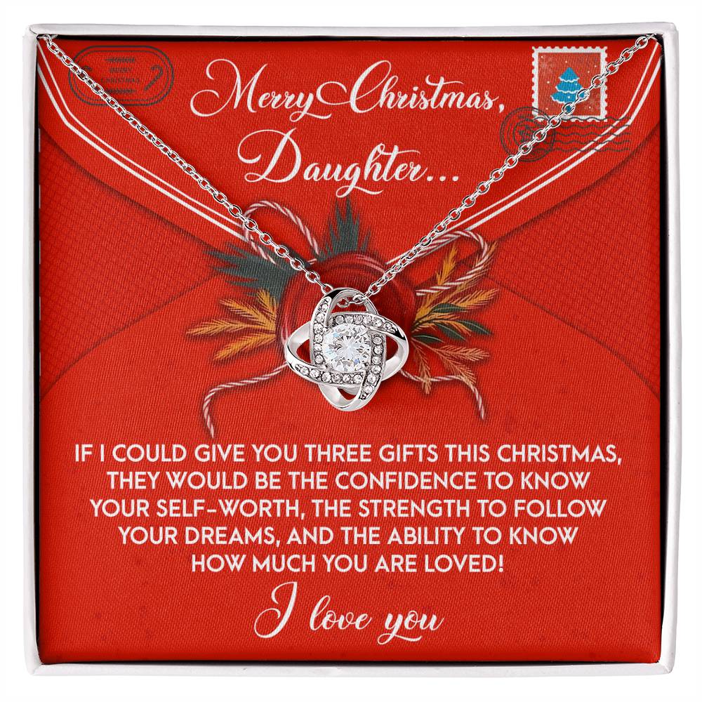Gift for Daughter - This Christmas - Love Knot Pendant Necklace - Mallard Moon Gift Shop