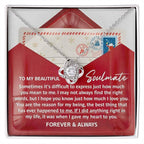 Soulmate Love Knot Necklace – “Forever & Always” Letter-Inspired Romantic Gift for Her