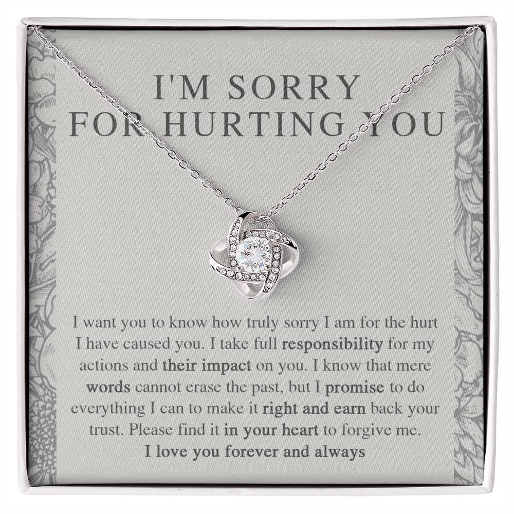 Apology Gift - I'm Sorry, I Promise to Do Everything - Love Knot Pendant Necklace - Mallard Moon Gift Shop