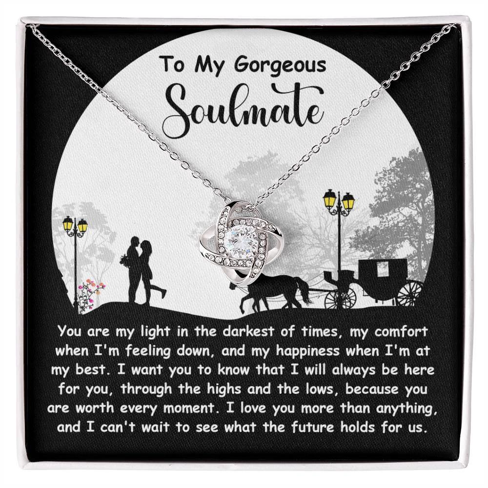 Romantic Anniversary, Valentine's Day Gift for Soulmate, Wife, Girlfriend - Light Of My Life - Love Knot Pendant Necklace