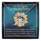 Daughter Gift for Birthday, Christmas, Graduation - Proud Of You - Love Knot Pendant Necklace