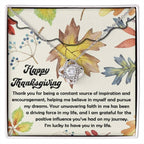 Thanksgiving Gift for Her – “On My Journey” Love Knot Necklace with Message Card | Inspirational Gratitude Gift for Mom, Mentor, or Friend
