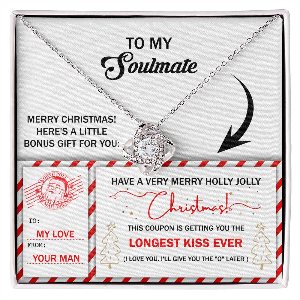 Gift for Soulmate - Christmas Coupon - Love Knot Pendant Necklace - Mallard Moon Gift Shop