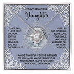 Gift for Daughter - Fill My Heart My Heart With Joy - Love Knot Pendant Necklace