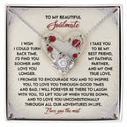 Romantic Anniversary, Valentine's Day Gift for Soulmate, Wife, Girlfriend - Laugh With You - Love Knot Pendant Necklace
