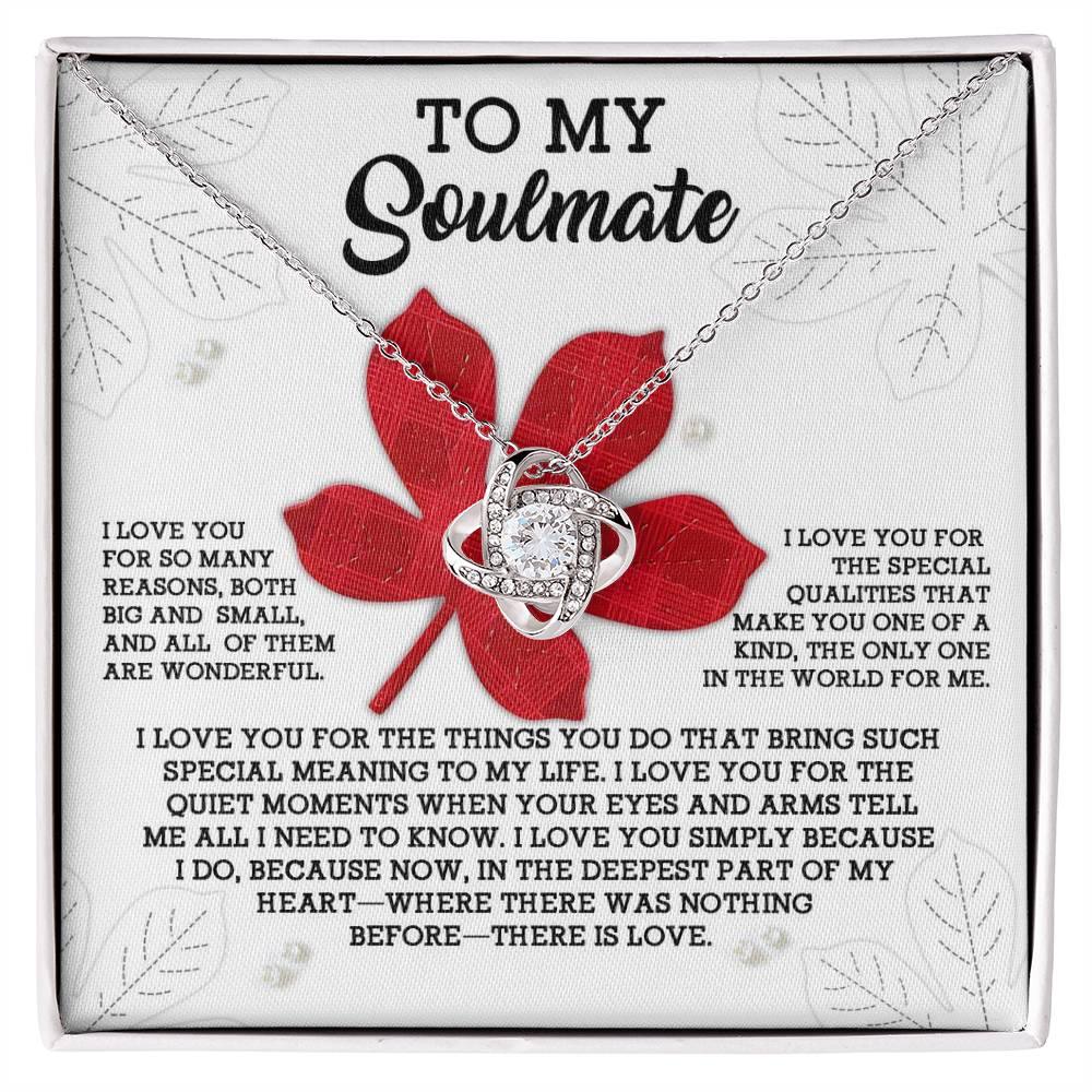 Gift for Soulmate - There Is Love - Love Knot Pendant Necklace - Mallard Moon Gift Shop