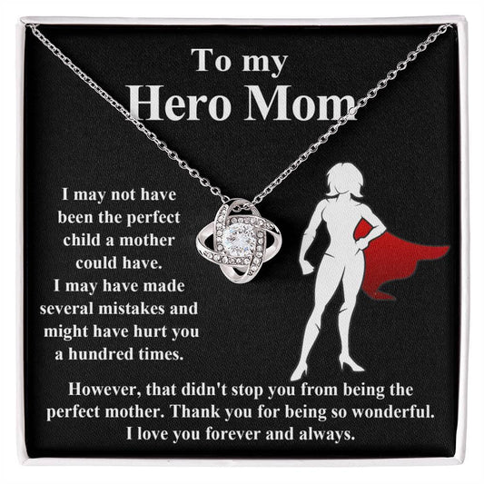 Mom-The Perfect Mother To My Mom - Love Knot Necklace - Mallard Moon Gift Shop