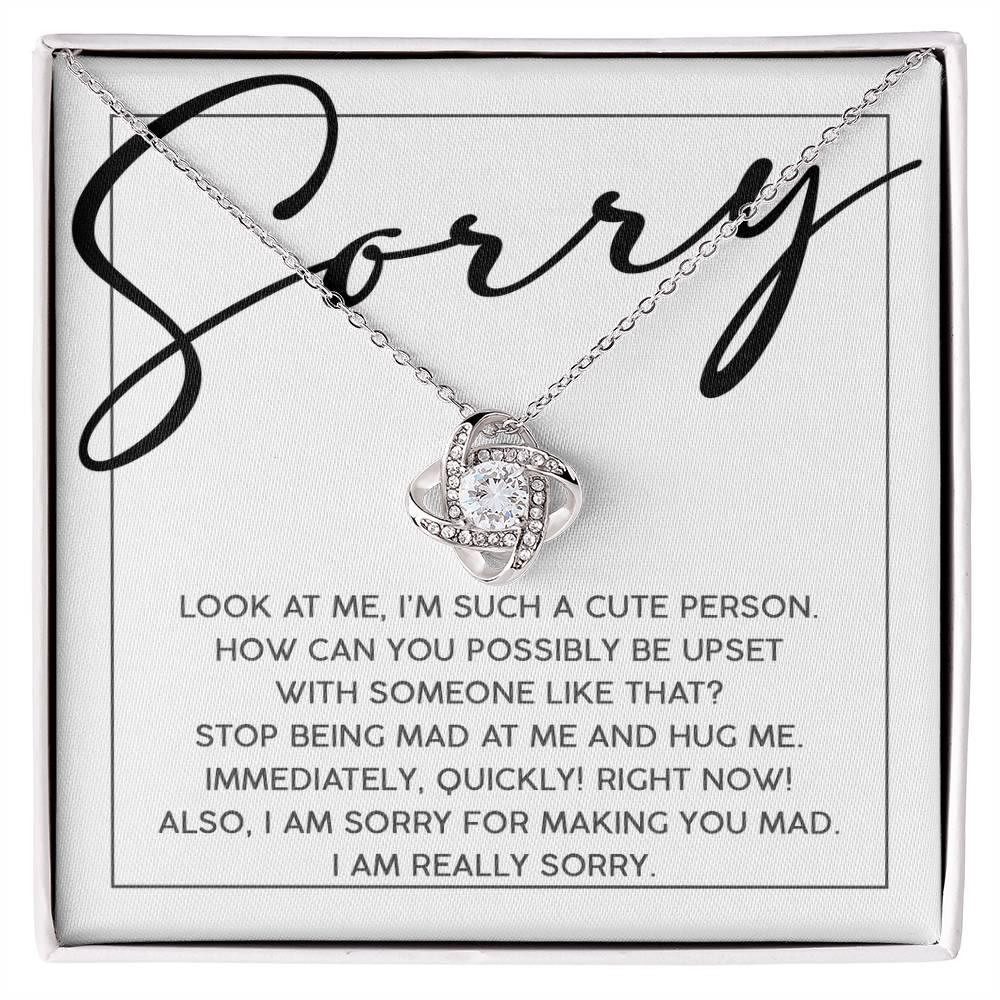 Apology Gift for Girlfriend, Wife, Soulmate - Sorry, Someone Like That - Love Knot Pendant Necklace - Mallard Moon Gift Shop
