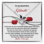 Romantic Anniversary, Valentine's Day Gift for Soulmate, Wife, Girlfriend - Wake Up With a Smile - Love Knot Pendant Necklace