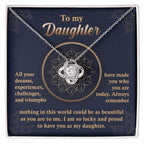 Daughter Gift - All Your Dreams Love Knot Pendant Necklace
