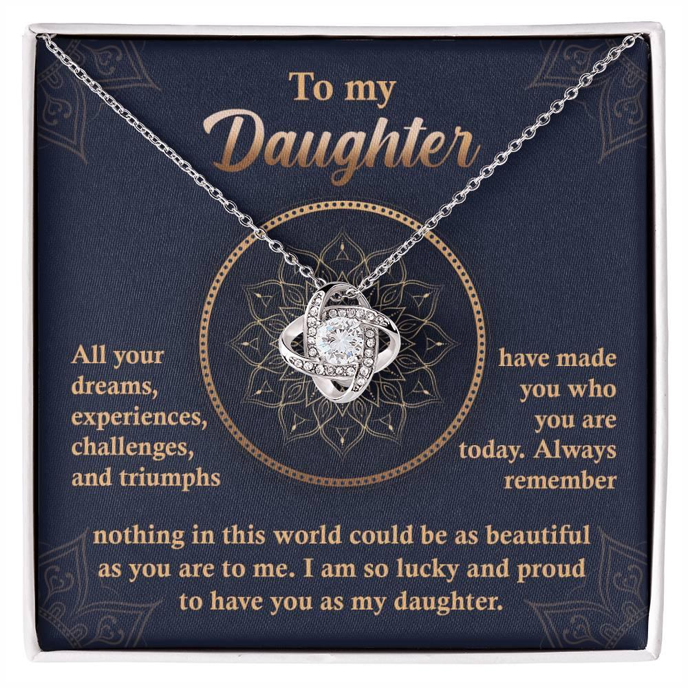 Daughter Gift -All Your Dreams Love Knot Pendant Necklace - Mallard Moon Gift Shop