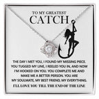 Gift for Soulmate - Hooked On You - Love Knot Pendant Necklace