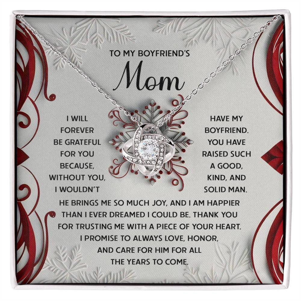 Gift for Boyfriend's Mom - I Could Be - Love Knot Pendant Necklace