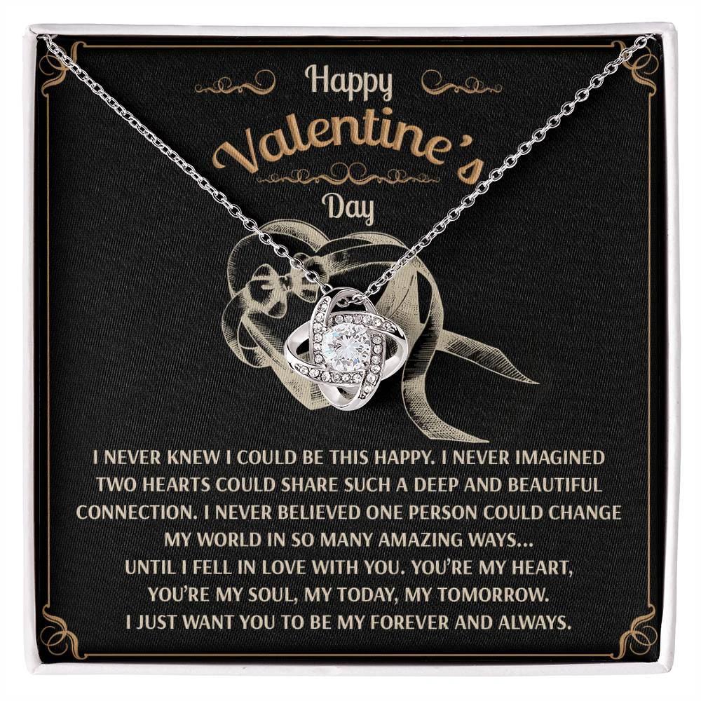 You’re My Forever - Love Knot Necklace - A Timeless Expression of Love for Your Soulmate - Heartfelt Gift for Valentine's Day