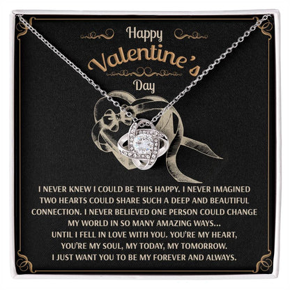 You’re My Forever - Love Knot Necklace - A Timeless Expression of Love for Your Soulmate - Heartfelt Gift for Valentine's Day - Mallard Moon Gift Shop