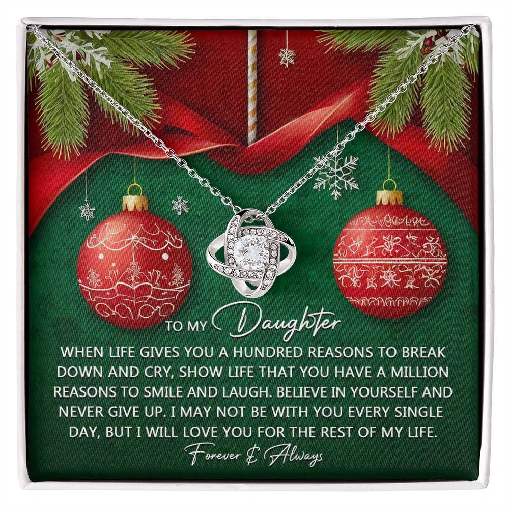 Gift for Daughter - Million Reasons - Love Knot Pendant Necklace