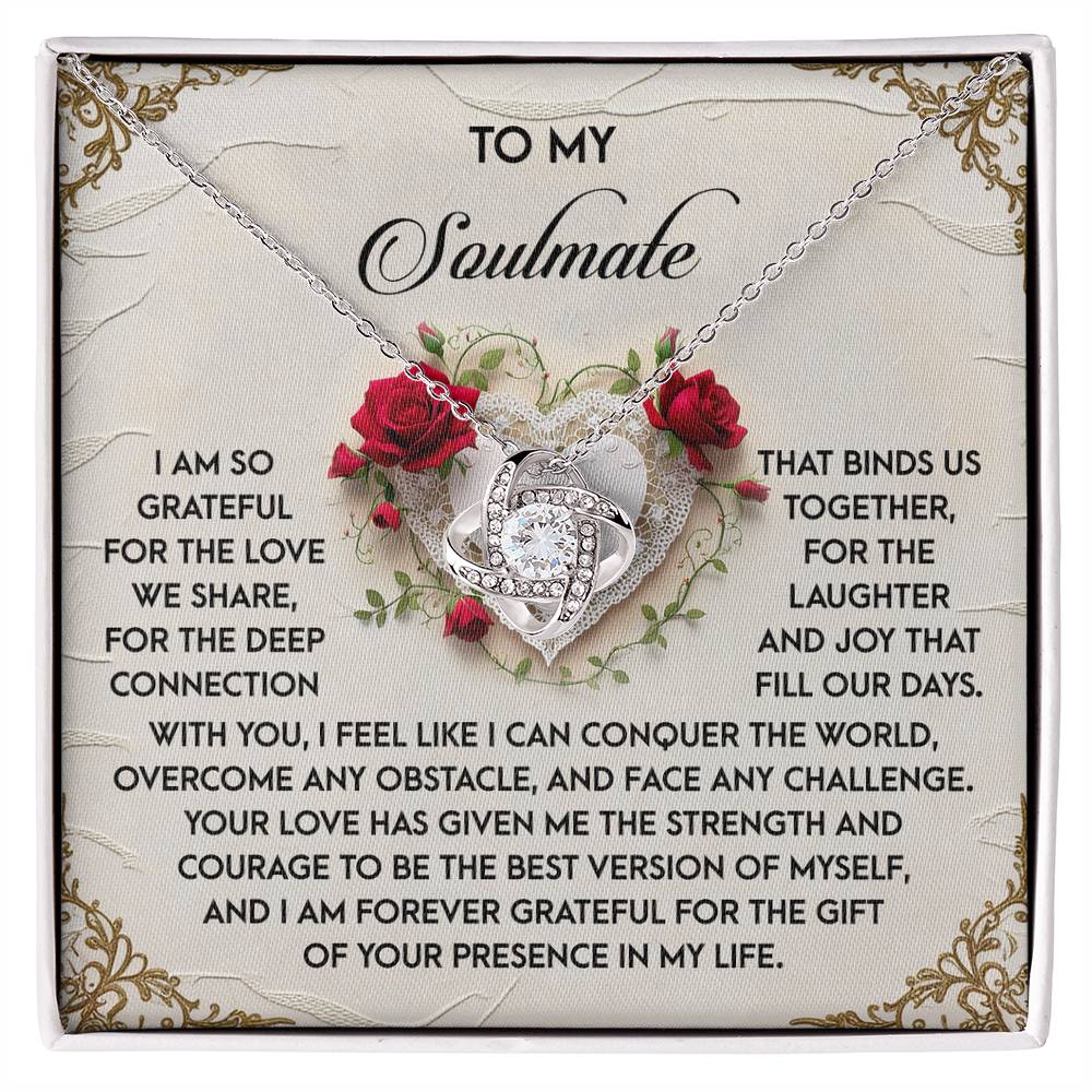 Gift for Soulmate - Our Days - Love Knot Pendant Necklace - Mallard Moon Gift Shop