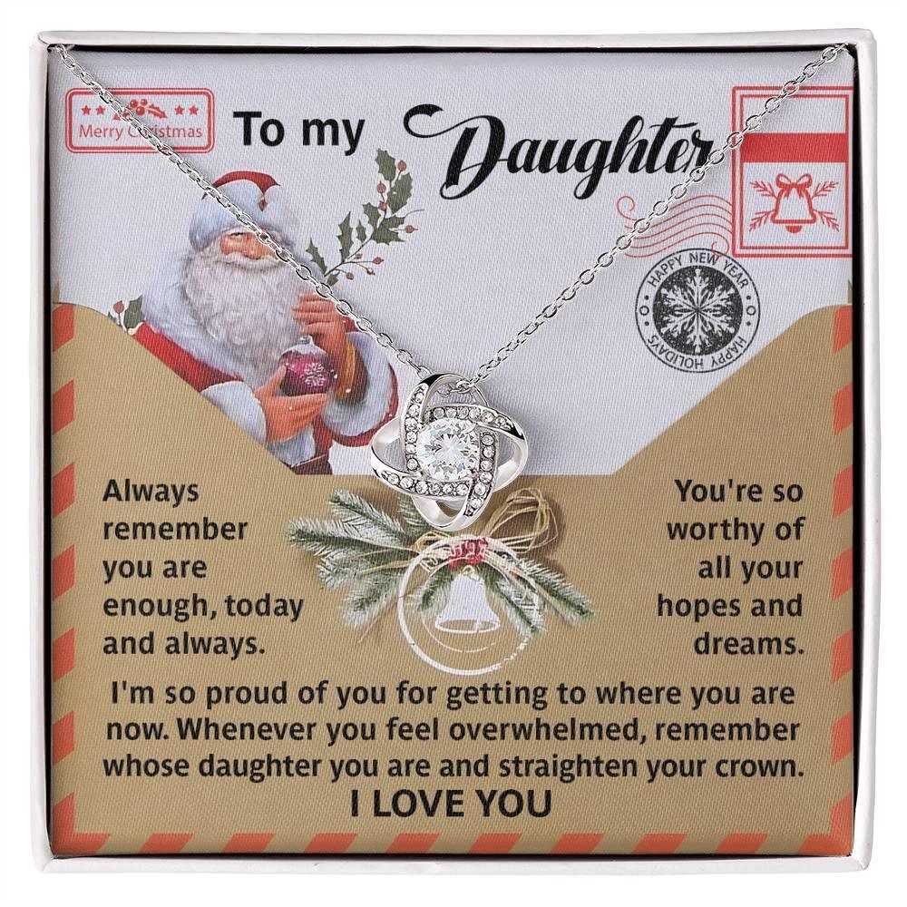 Gift for Daughter - All Your Hopes - Love Knot Pendant Necklace