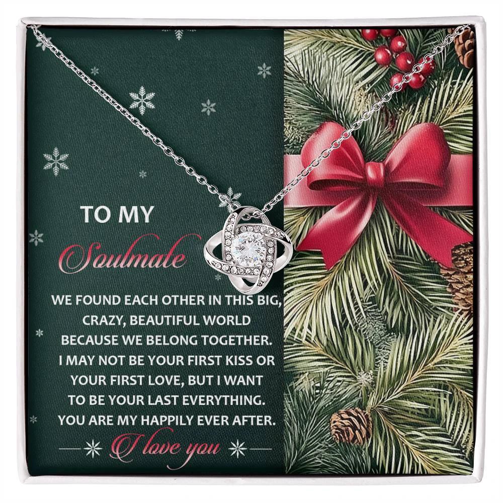 Gift for Soulmate - Beautiful World - Love Knot Pendant Necklace