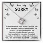 Apology Gift for Girlfriend, Wife, Soulmate - Sorry, Done Better - Love Knot Pendant Necklace