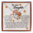 Gift for Daughter - Life Gave Me You - Love Knot Pendant Necklace