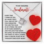 Romantic Anniversary, Valentine's Day Gift for Soulmate, Wife, Girlfriend - Place In My Heart - Love Knot Pendant Necklace