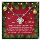 Gift for Mom - Christmas Memories - Love Knot Pendant Necklace